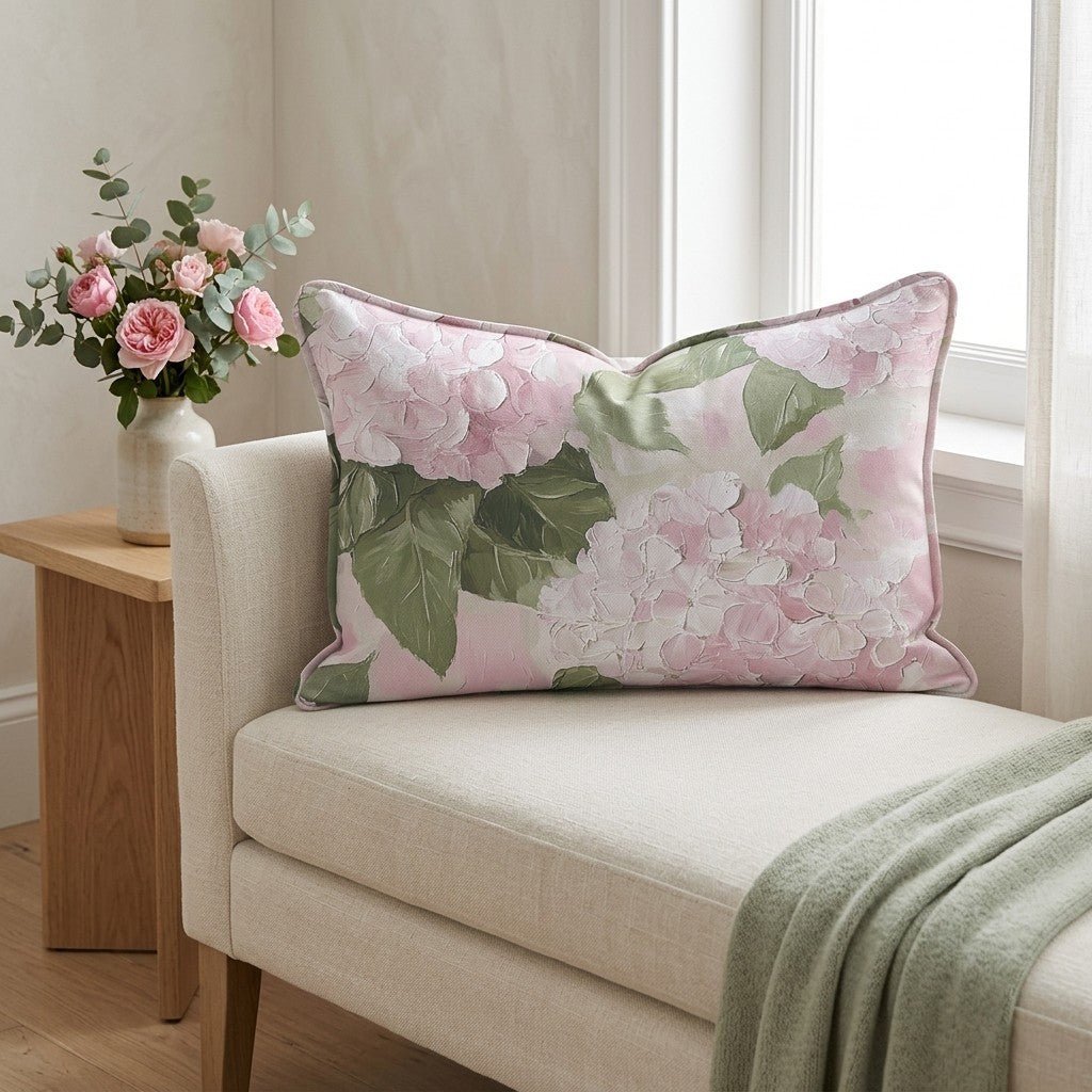 Hydrangea Haven Throw Pillow - Benton Lane Home - Lemon Park
