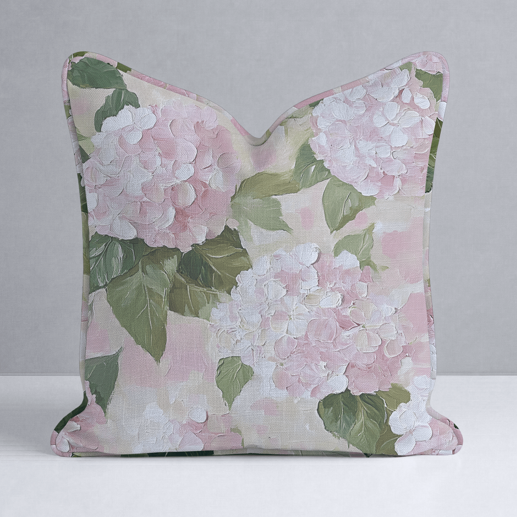 Hydrangea Haven Throw Pillow - Lemon Park