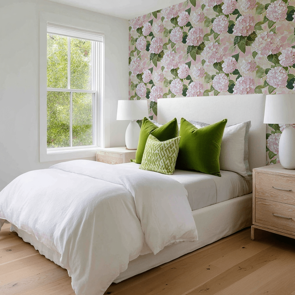 Hydrangea Haven Wallpaper - Lemon Park