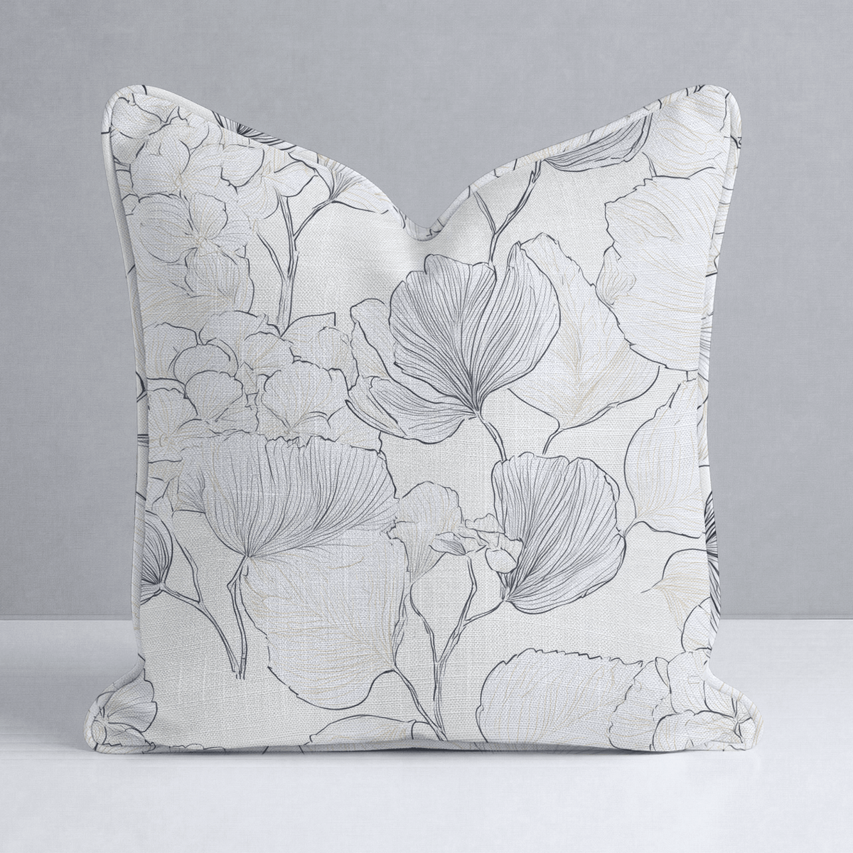 Hydrangea Lining Throw Pillow - Lemon Park