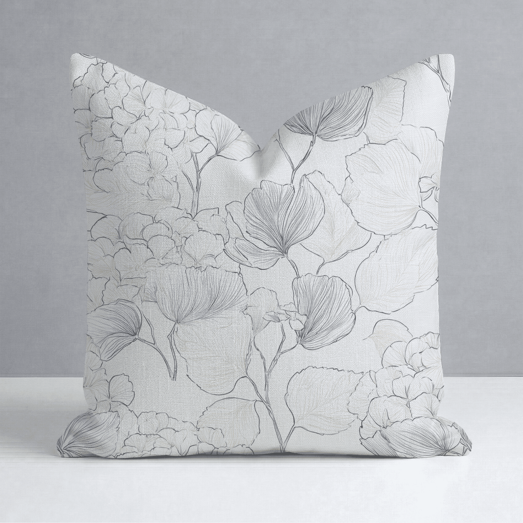 Hydrangea Lining Throw Pillow - Benton Lane Home - Lemon Park