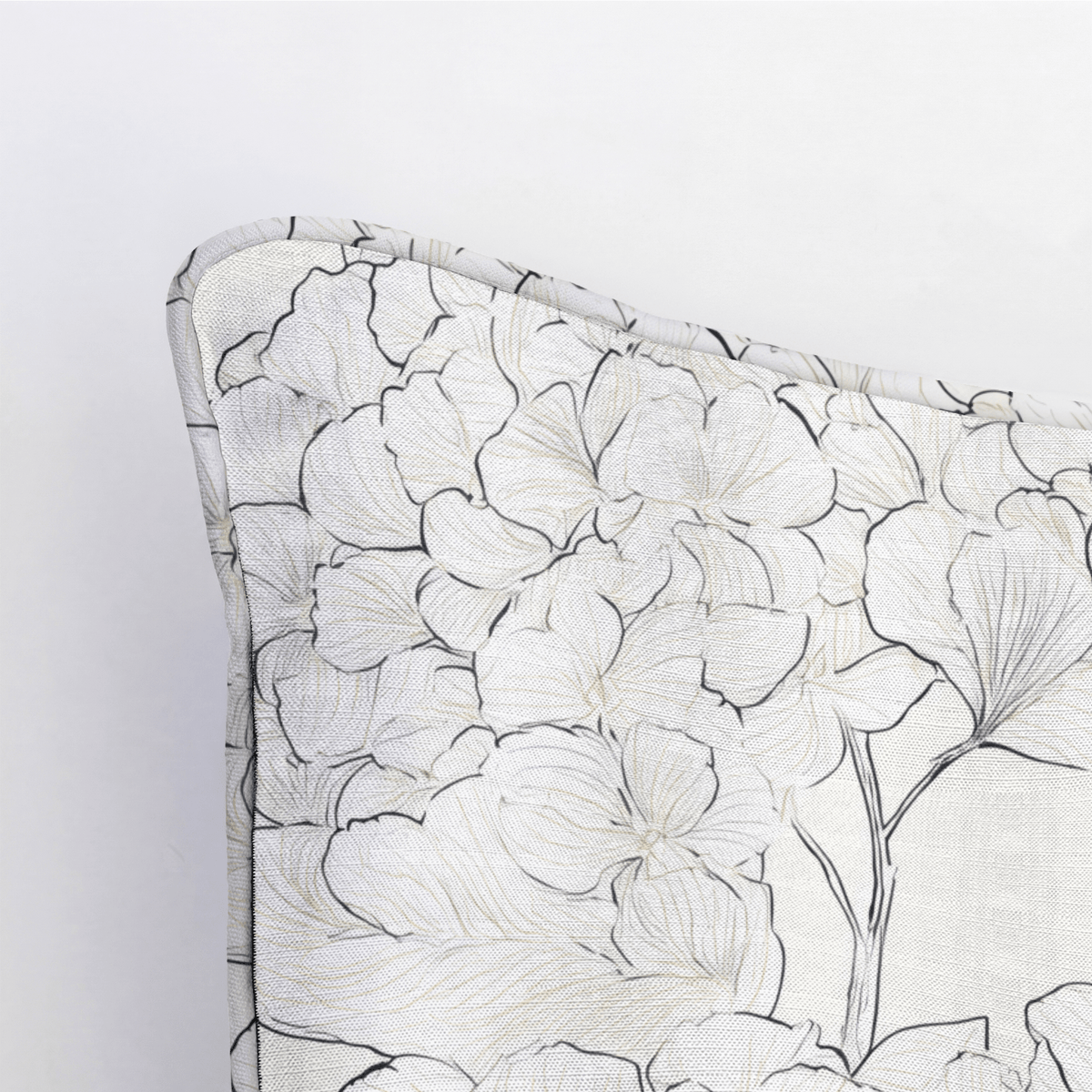 Hydrangea Lining Throw Pillow - Lemon Park