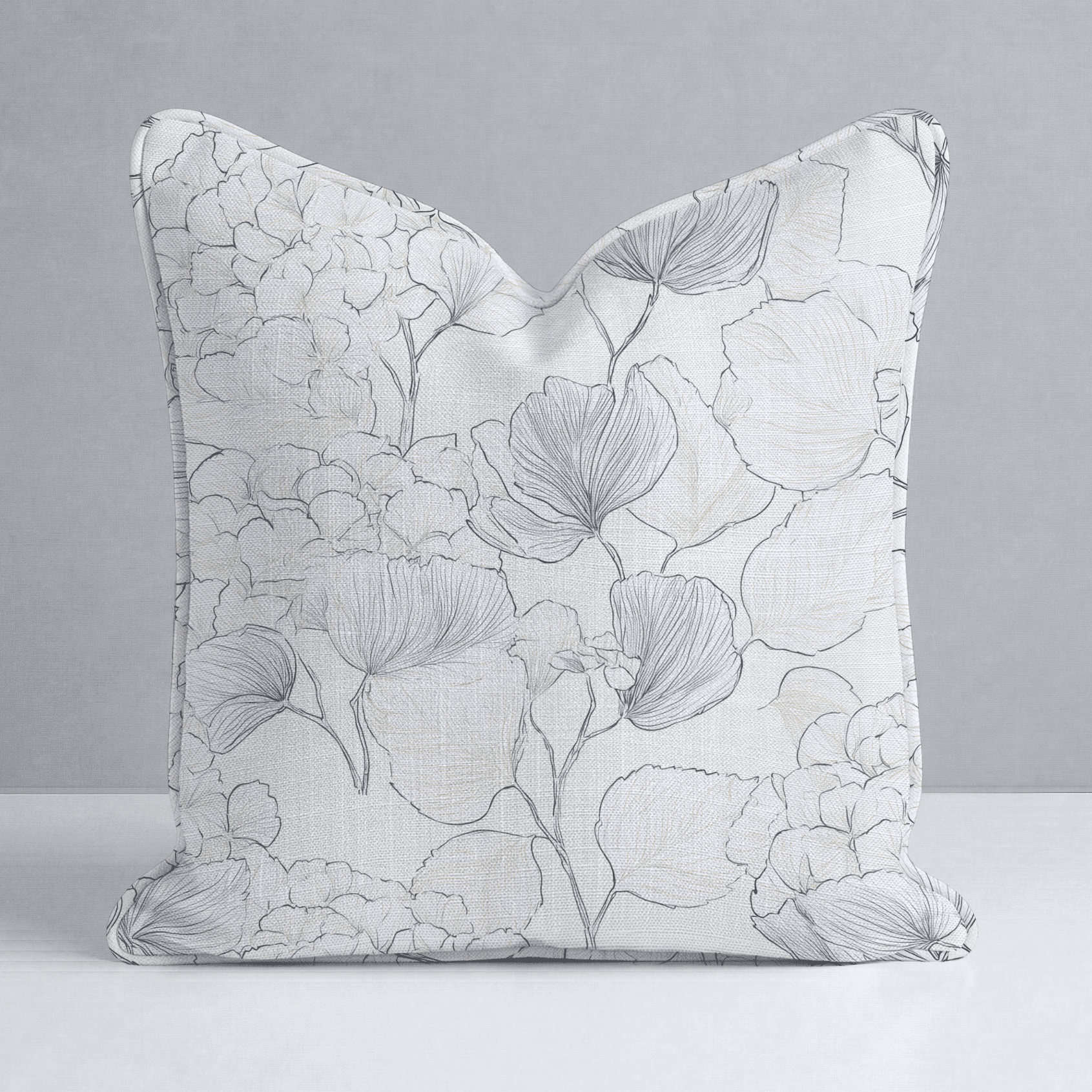 Hydrangea Lining Throw Pillow - Benton Lane Home - Lemon Park