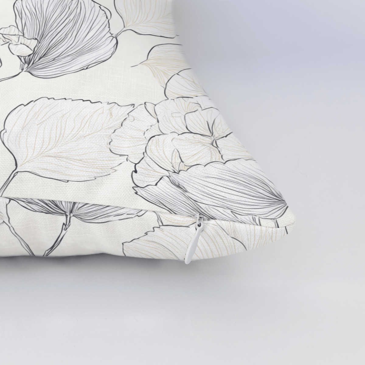 Hydrangea Lining Throw Pillow - Lemon Park