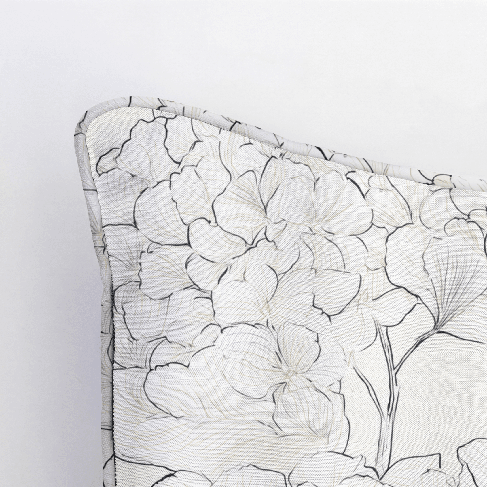 Hydrangea Lining Throw Pillow - Benton Lane Home - Lemon Park