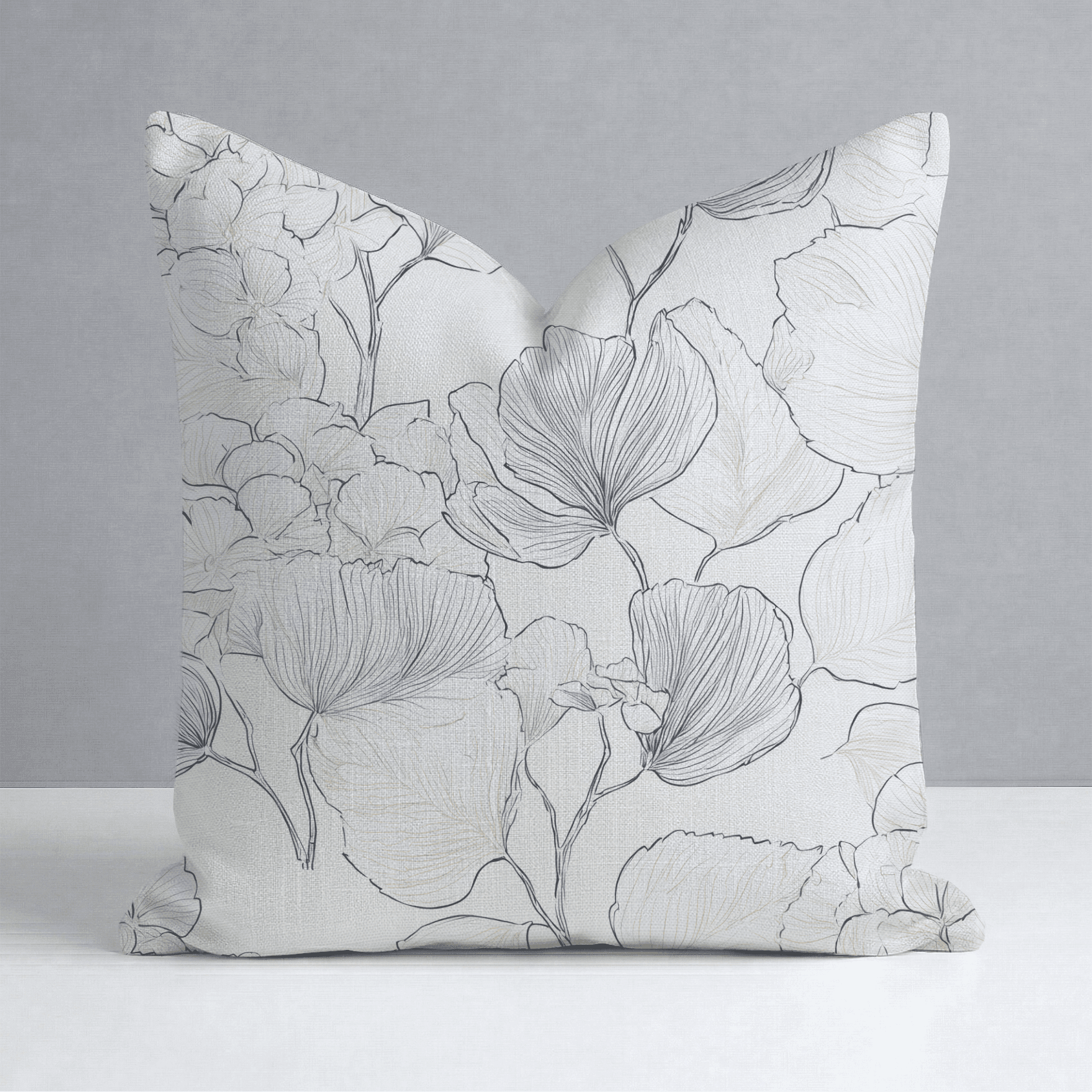Hydrangea Lining Throw Pillow - Benton Lane Home - Lemon Park