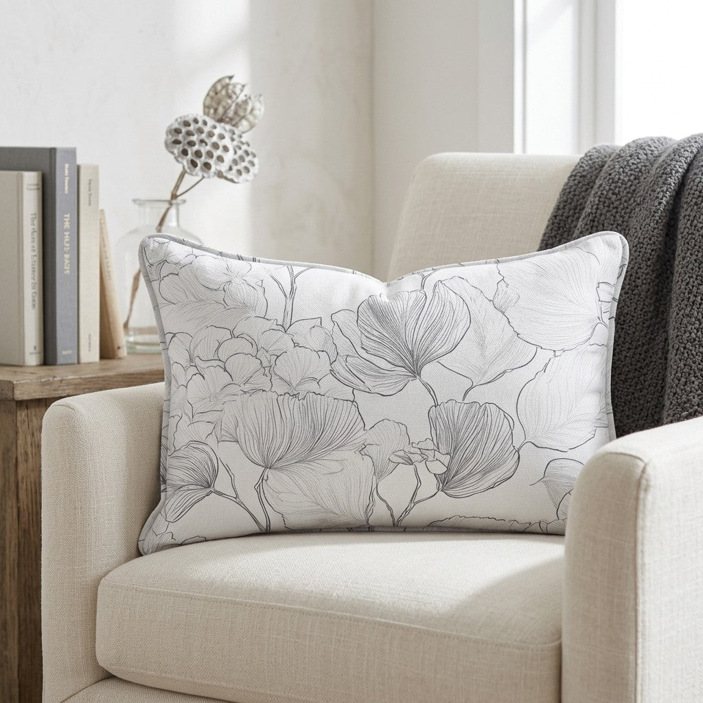 Hydrangea Lining Throw Pillow - Benton Lane Home - Lemon Park