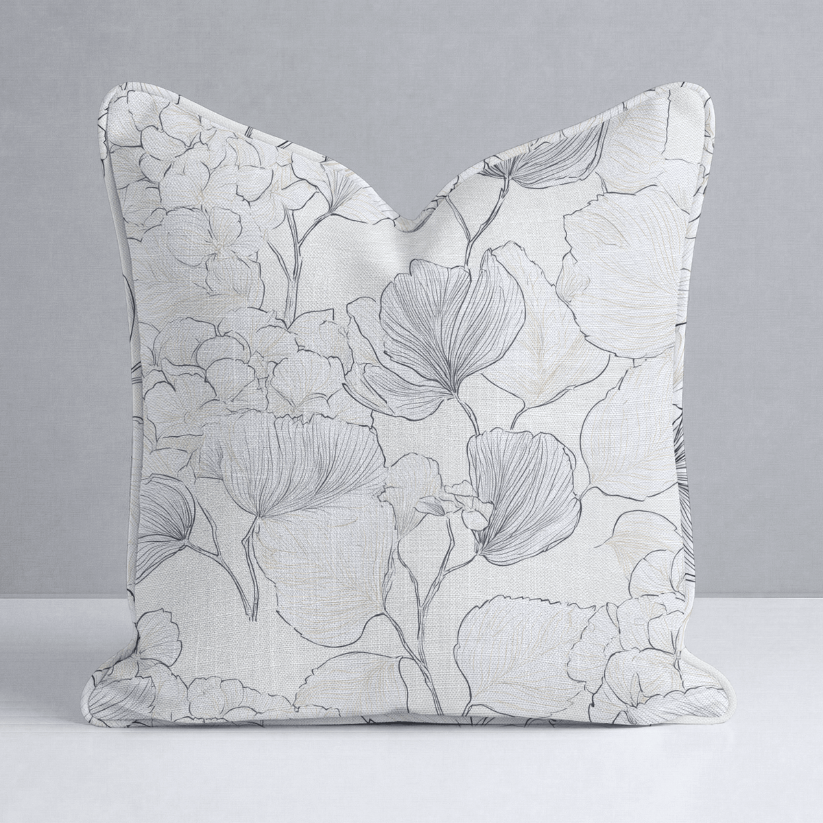 Hydrangea Lining Throw Pillow - Lemon Park