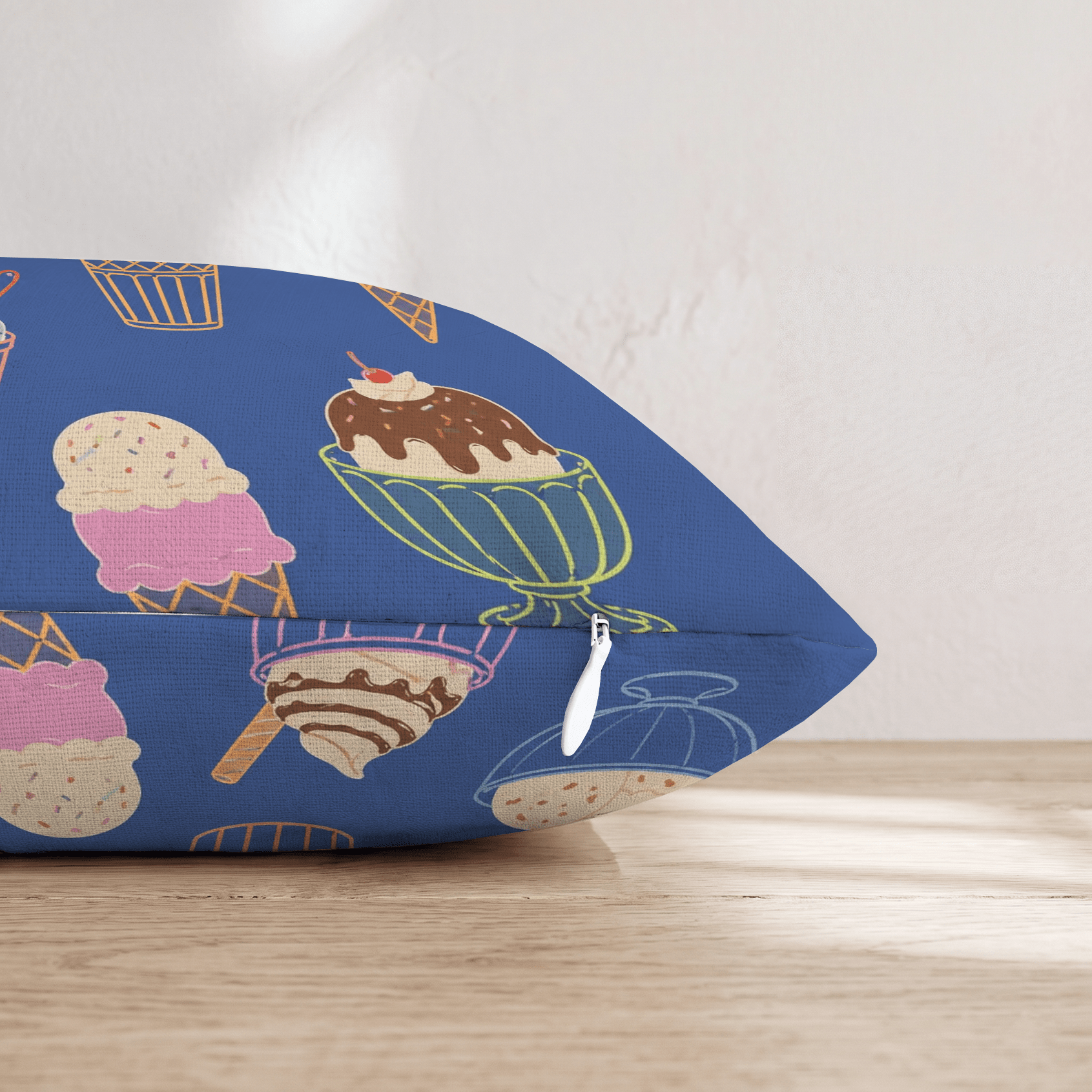 Ice Cream Pattern Throw Pillow - Hillcroft Home