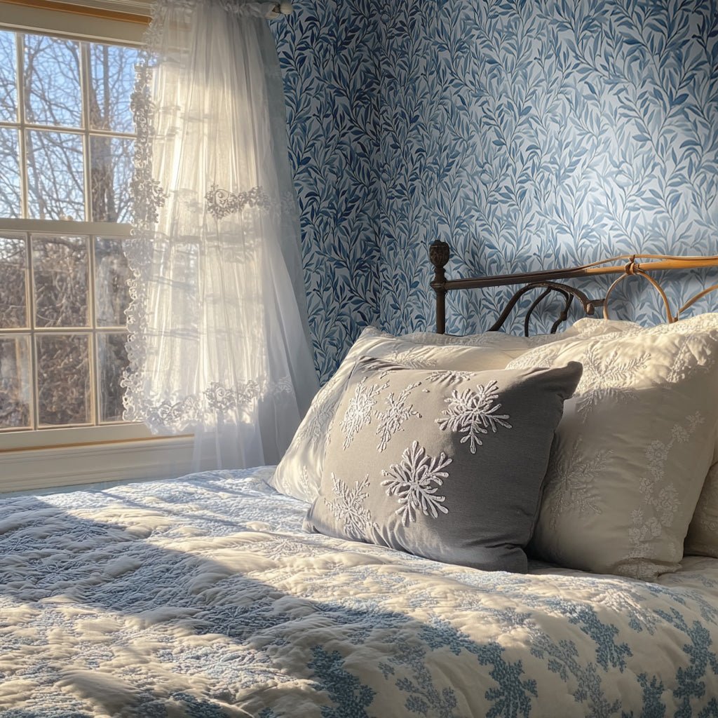 Icy Willow Wallpaper - Benton Lane Home - Painted Paper