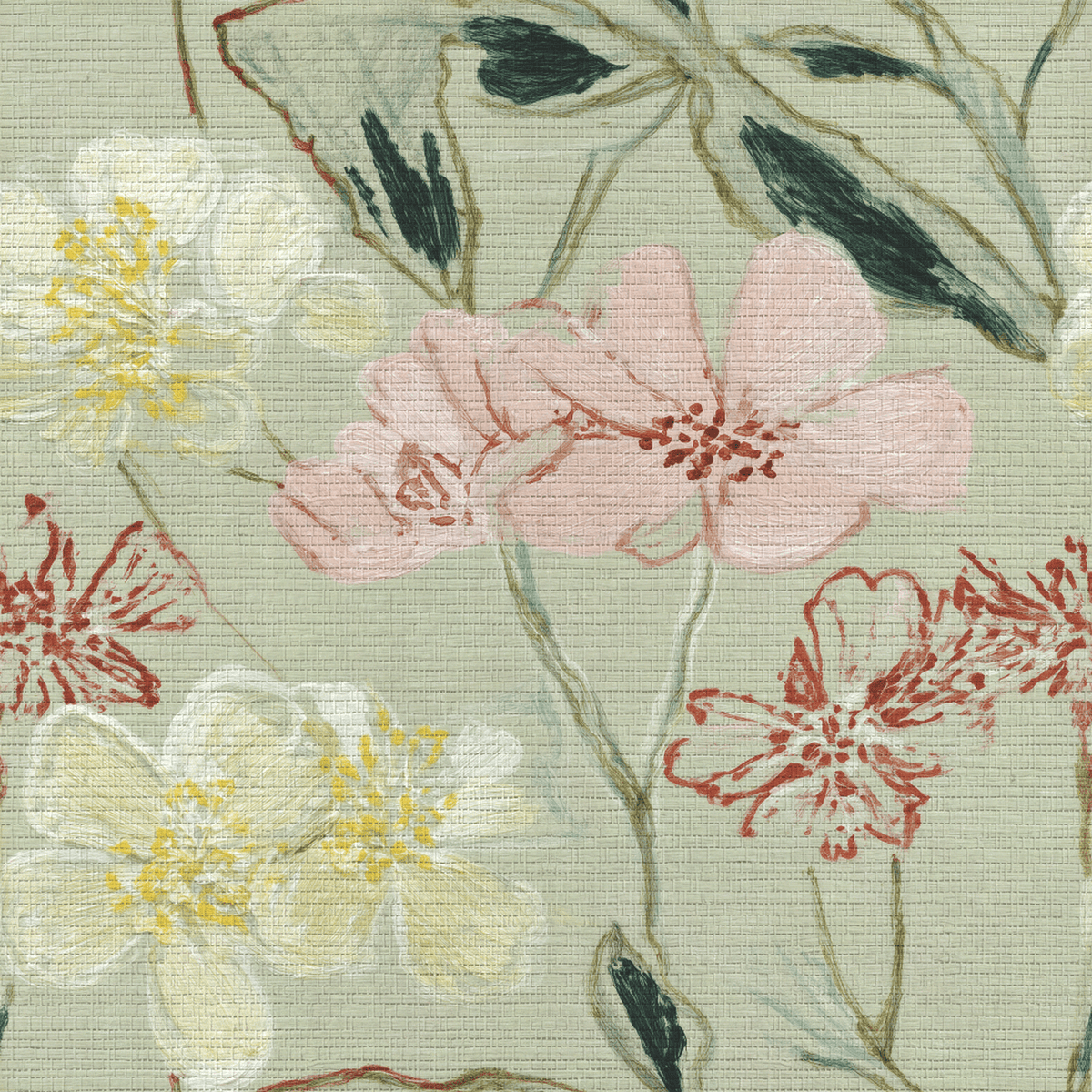 Imogen Faux Grasscloth Wallpaper - Lemon Park