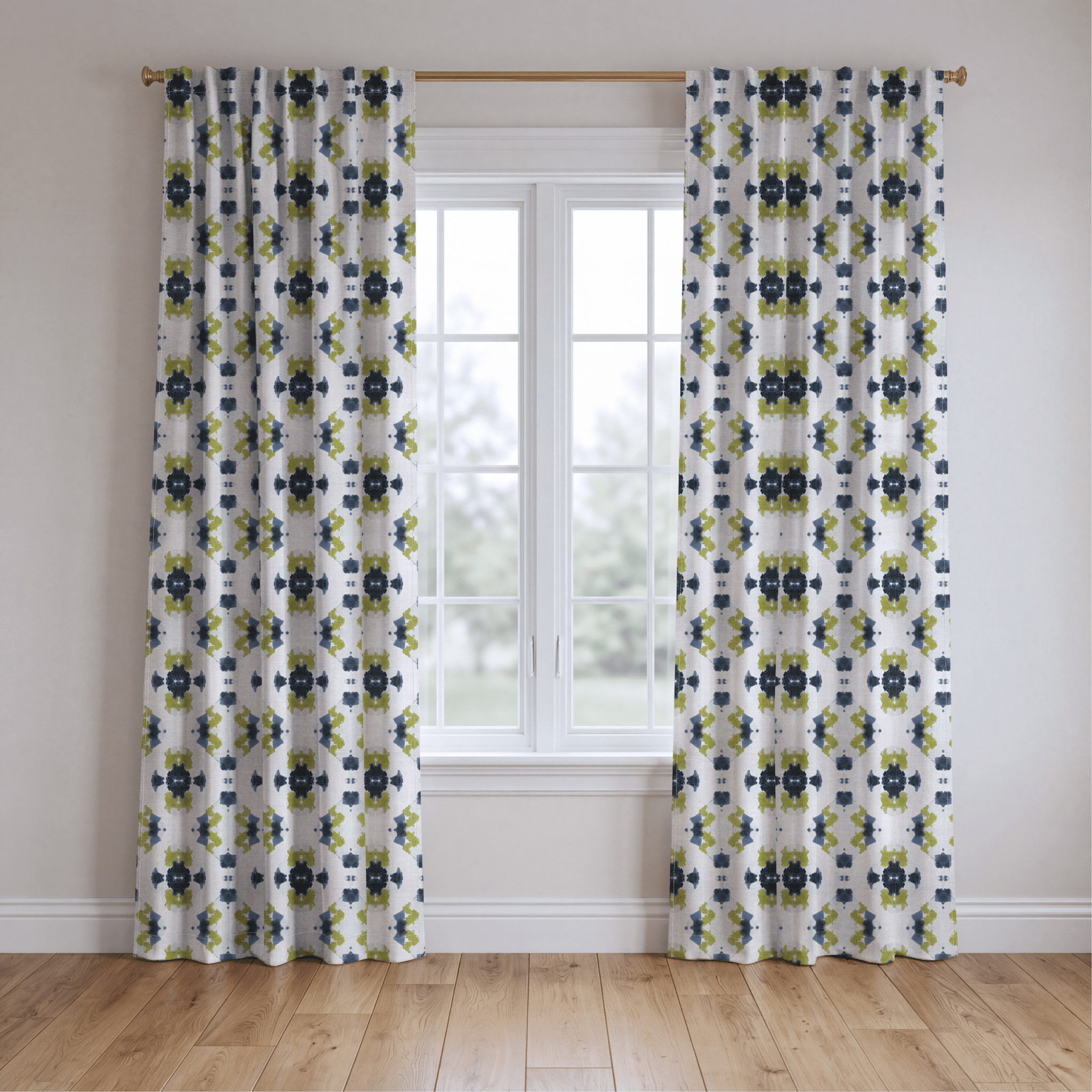 Indigo Clover - Drapery - Benton Lane Home - Lemon Park