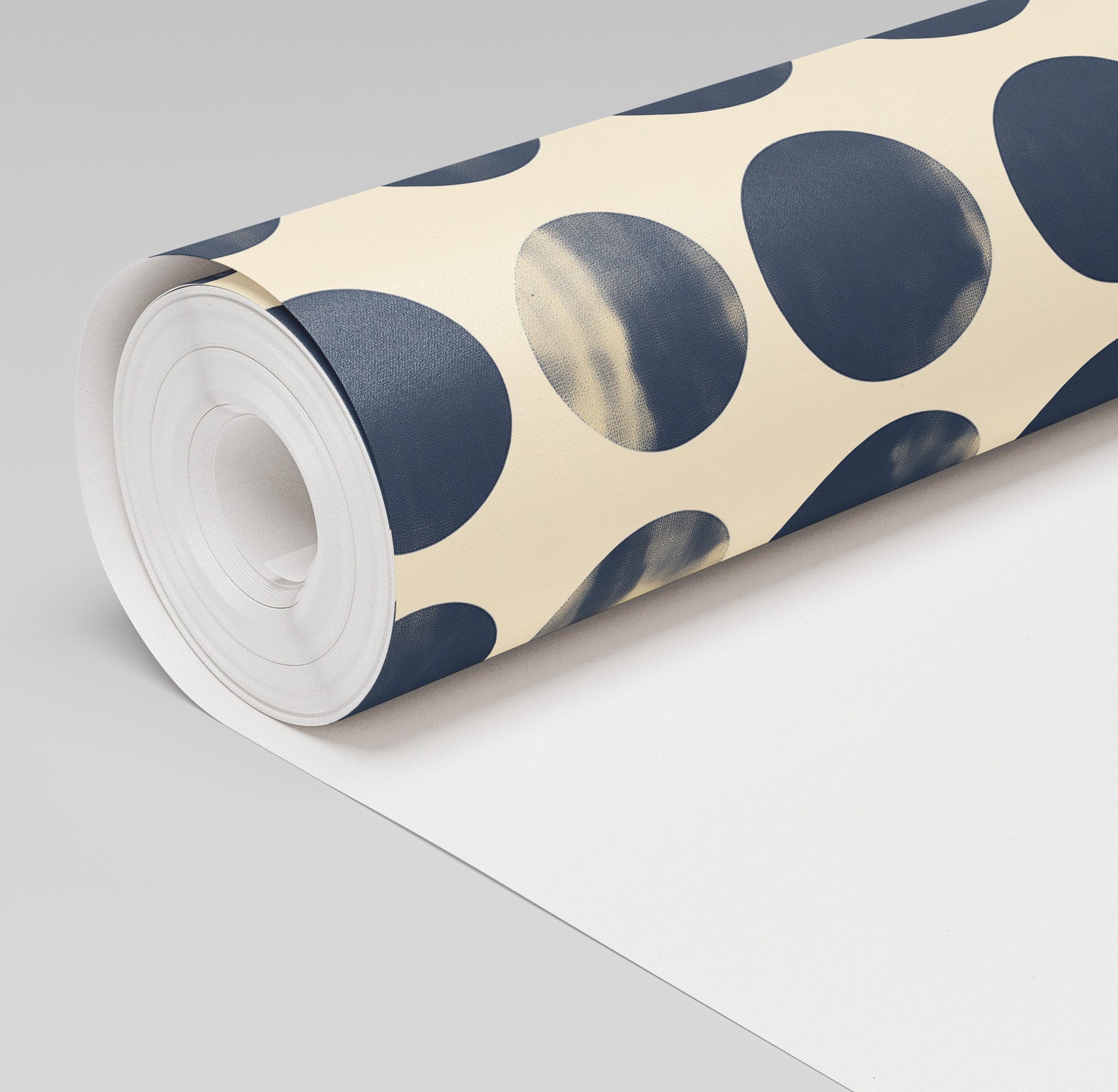 Indigo Dot Wallpaper - Painted Paper