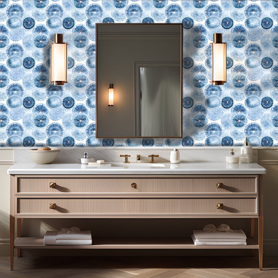 Indigo Eclipse Wallpaper - Benton Lane Home - Painted Paper