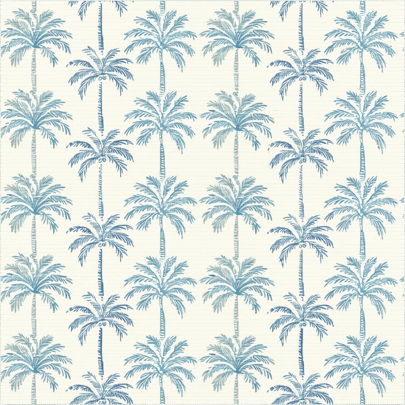 Indigo Palm Faux Grasscloth Wallpaper - Benton Lane Home - Painted Paper