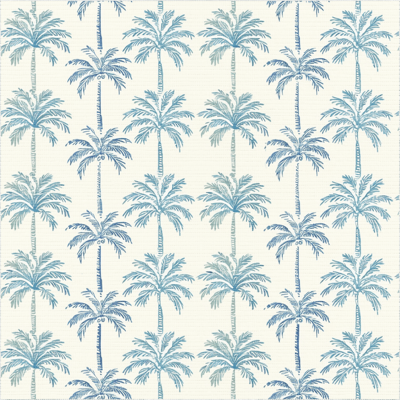 Indigo Palm Faux Grasscloth Wallpaper - Painted Paper