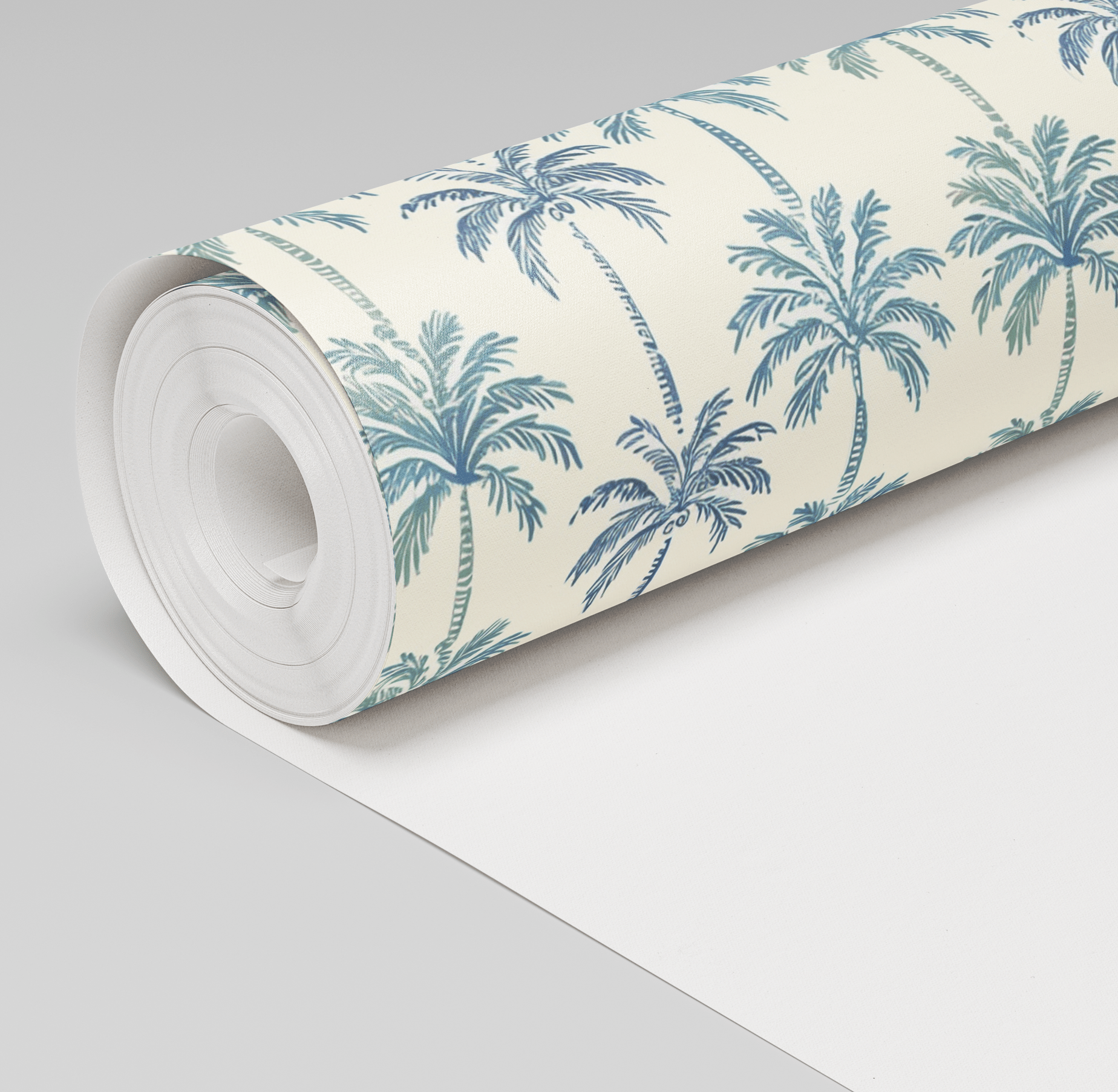 Indigo Palm Wallpaper - Painted Paper