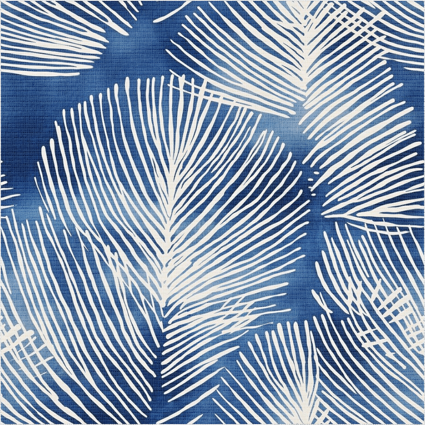 Indigo Shibori Faux Grasscloth Wallpaper - Painted Paper