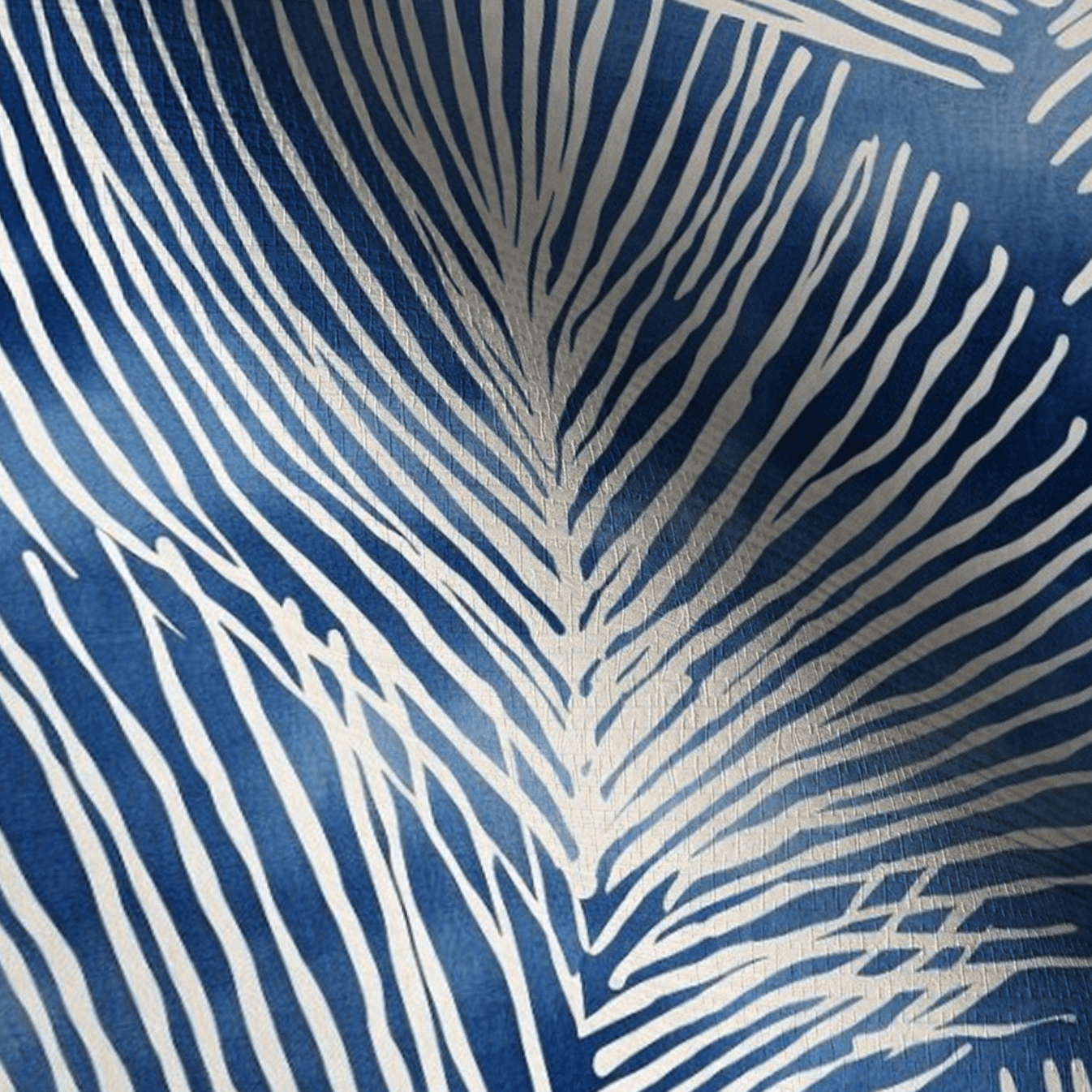 Indigo Shibori Faux Grasscloth Wallpaper - Painted Paper