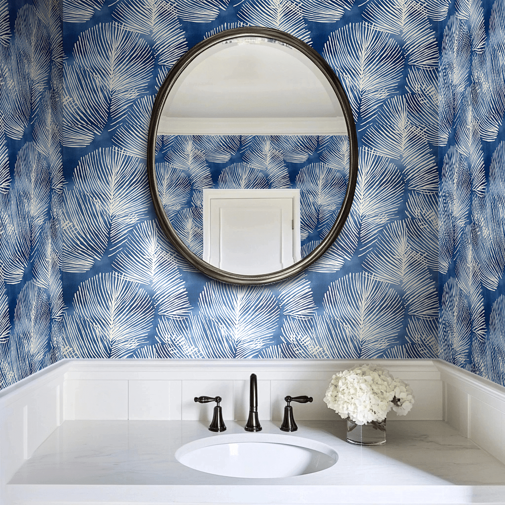 Indigo Shibori Wallpaper - Benton Lane Home - Painted Paper