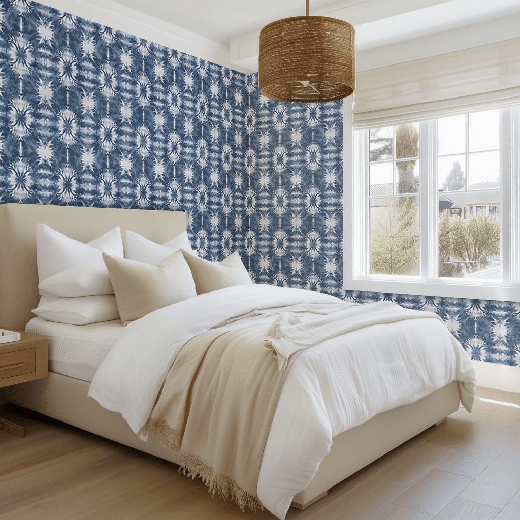 Indigo Tide Wallpaper - Benton Lane Home - Painted Paper