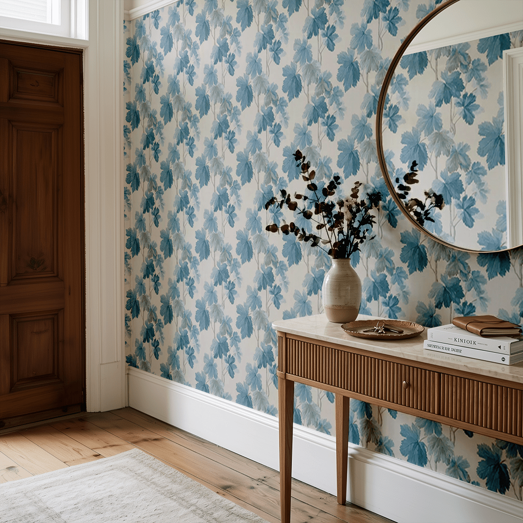 Indigo Vine Wallpaper - Benton Lane Home - Benton Lane