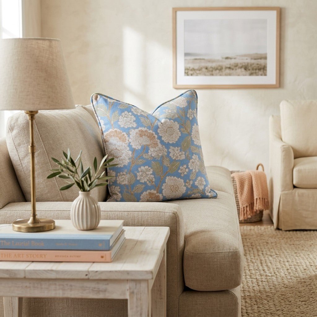 Inked Iris Throw Pillow - Benton Lane Home - Hillcroft Home