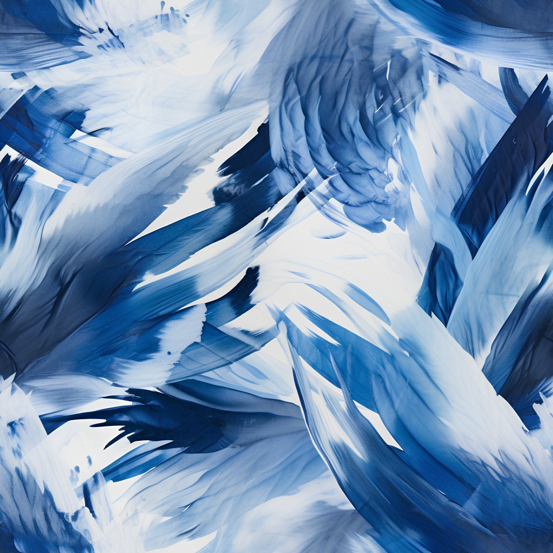 Isla Azure Flow Mural Sample - Painted Paper