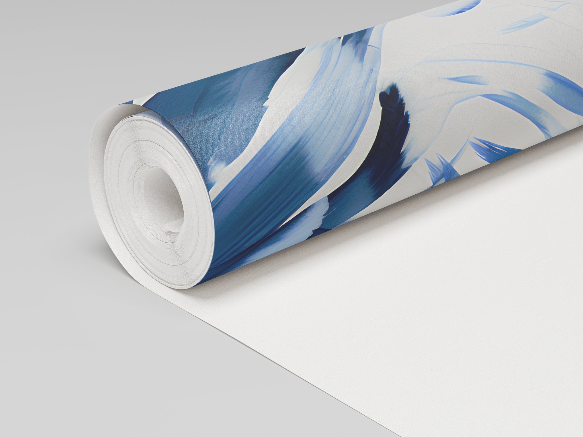 Isla Azure Flow Mural Sample - Painted Paper