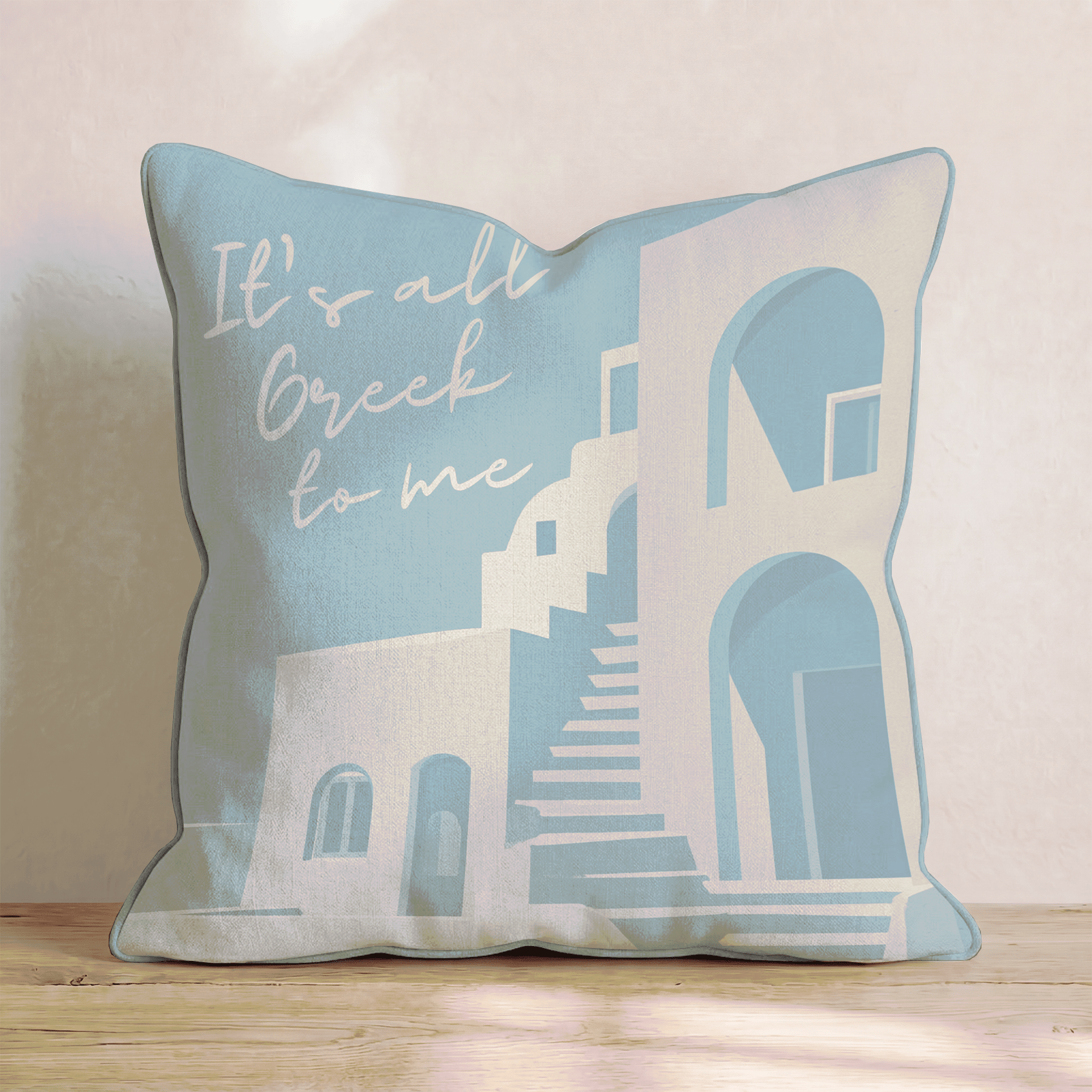 It’s all Greek to me Throw Pillow - Benton Lane Home - Hillcroft Home