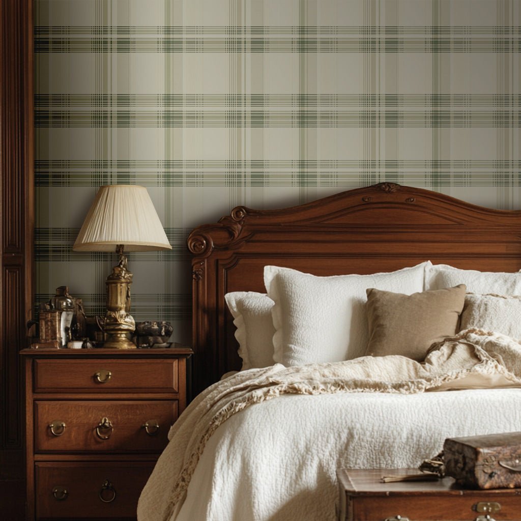 Ivory Cottage Faux Grasscloth Wallpaper - Benton Lane Home - Painted Paper