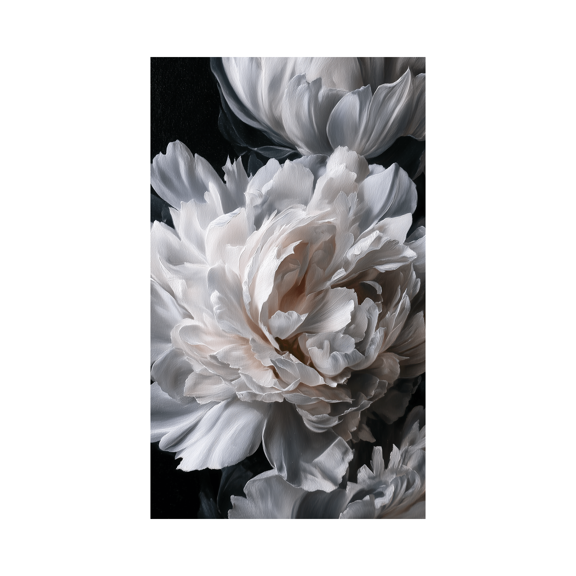 Ivory Petals - Tapestry - Painted Paper