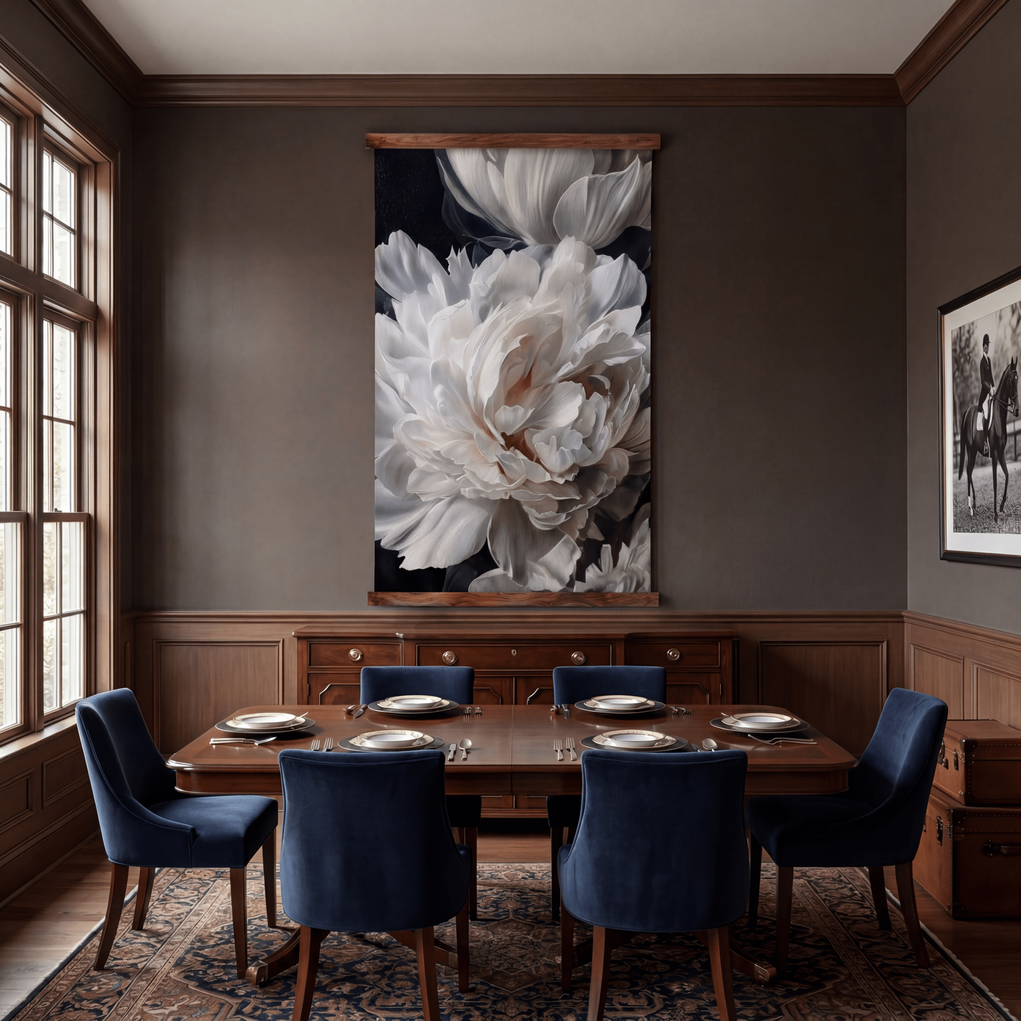 Ivory Petals - Tapestry - Painted Paper