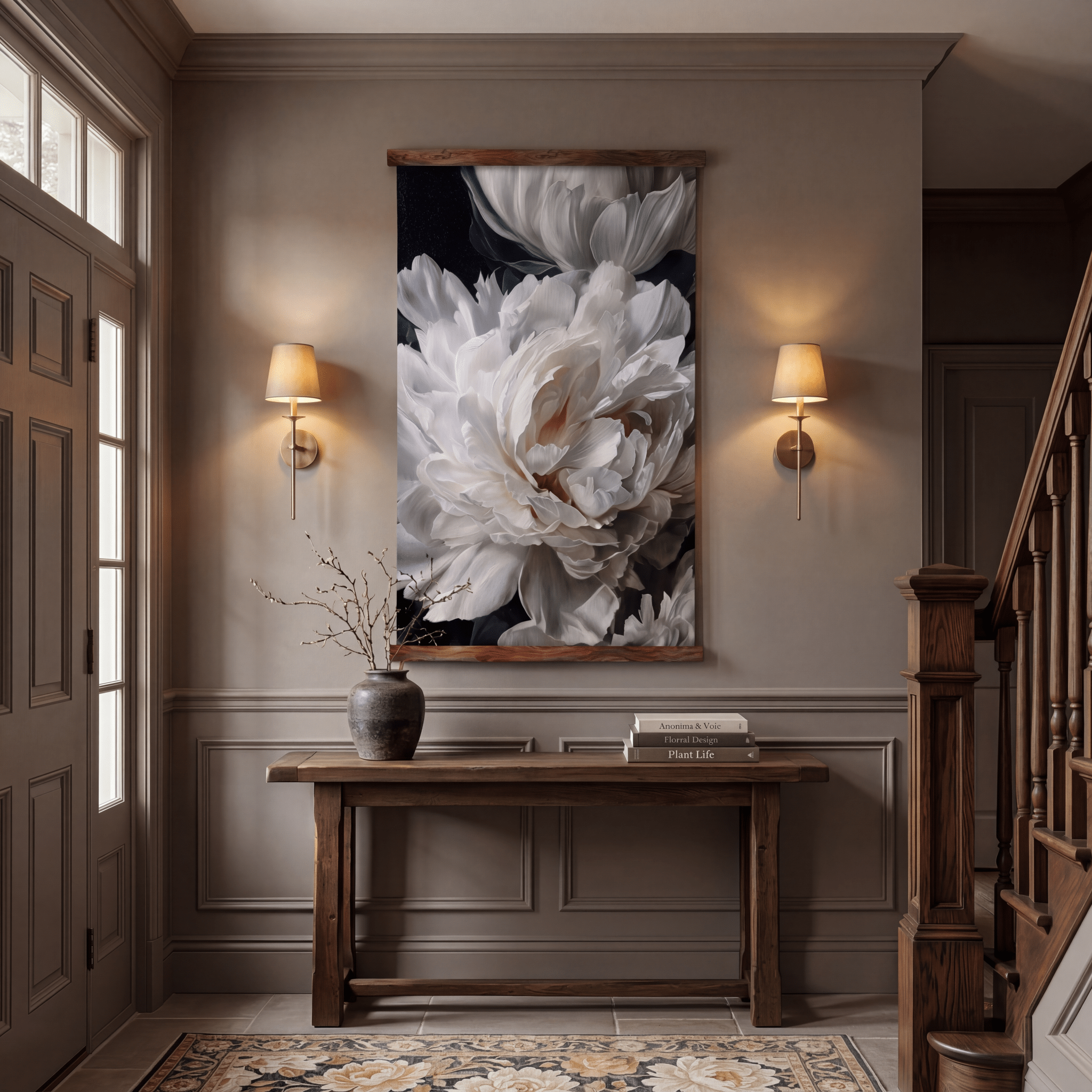 Ivory Petals - Tapestry - Painted Paper