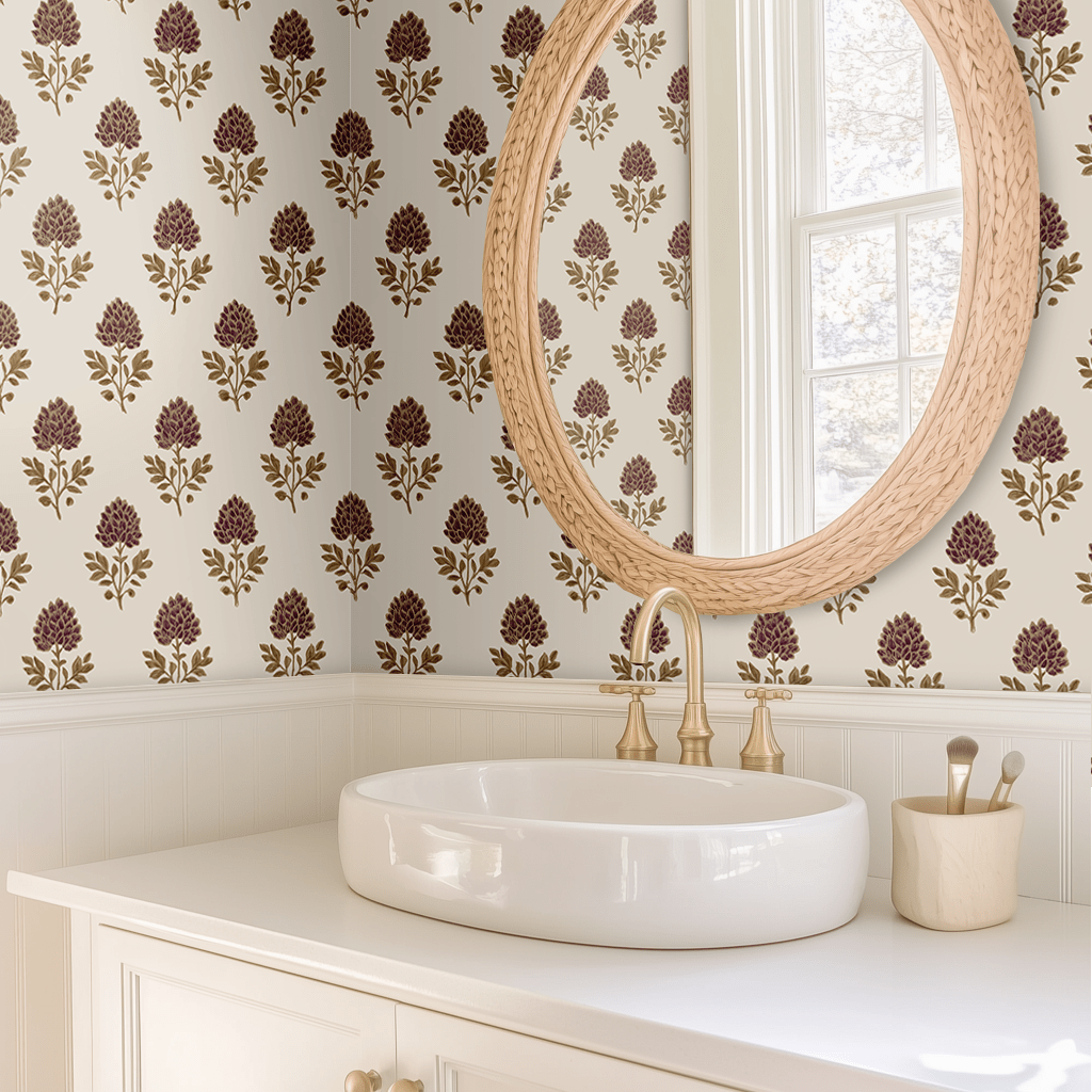 Ivy Blooms Wallpaper - Benton Lane Home - Lemon Park