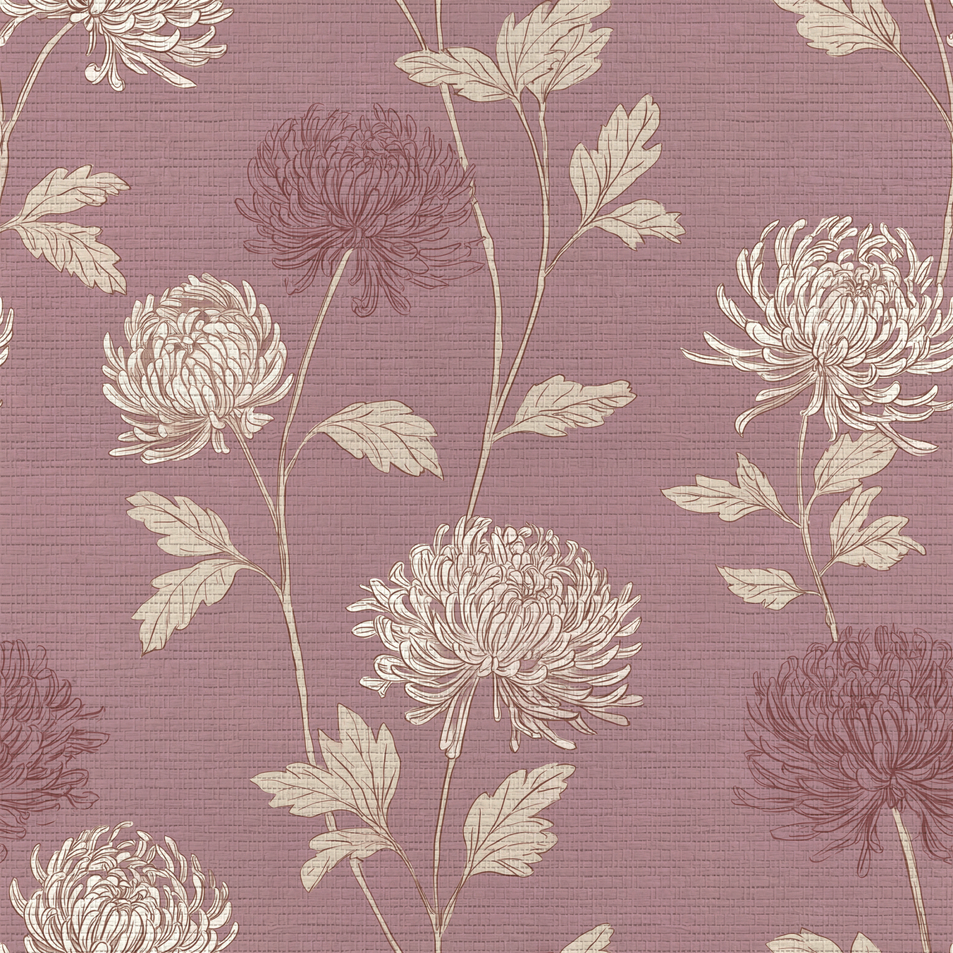 Jamilyn Floral Faux Grasscloth Wallpaper - Painted Paper
