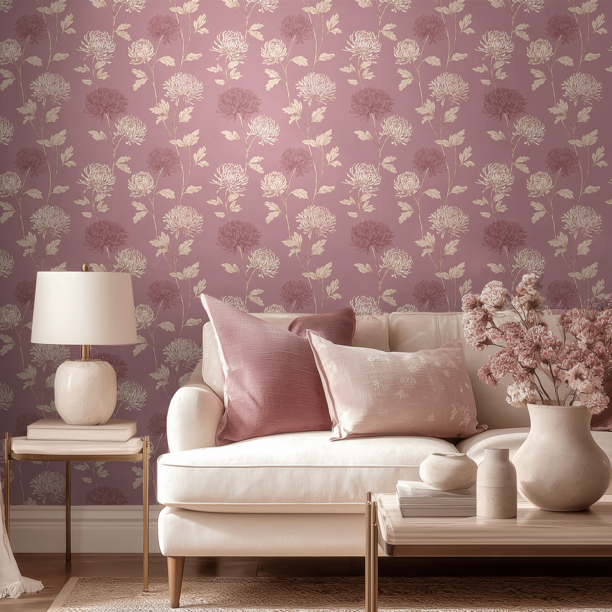 Jamilyn Floral Wallpaper - Painted Paper