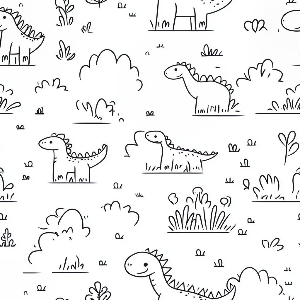 Dino Doodle Wallpaper