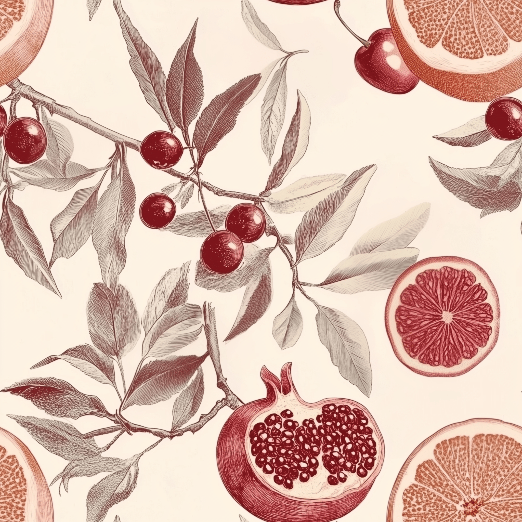 Juicy Fruits Wallpaper - Benton Lane Home - Painted Paper