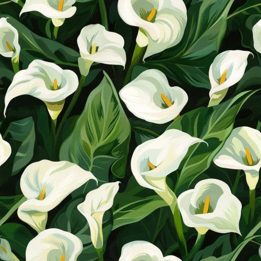 June Calla Lily Wallpaper - Painted Paper