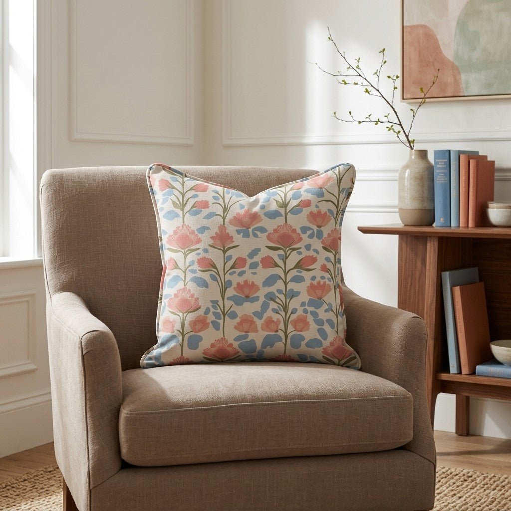 June In Bloom Throw Pillow - Lemon Park