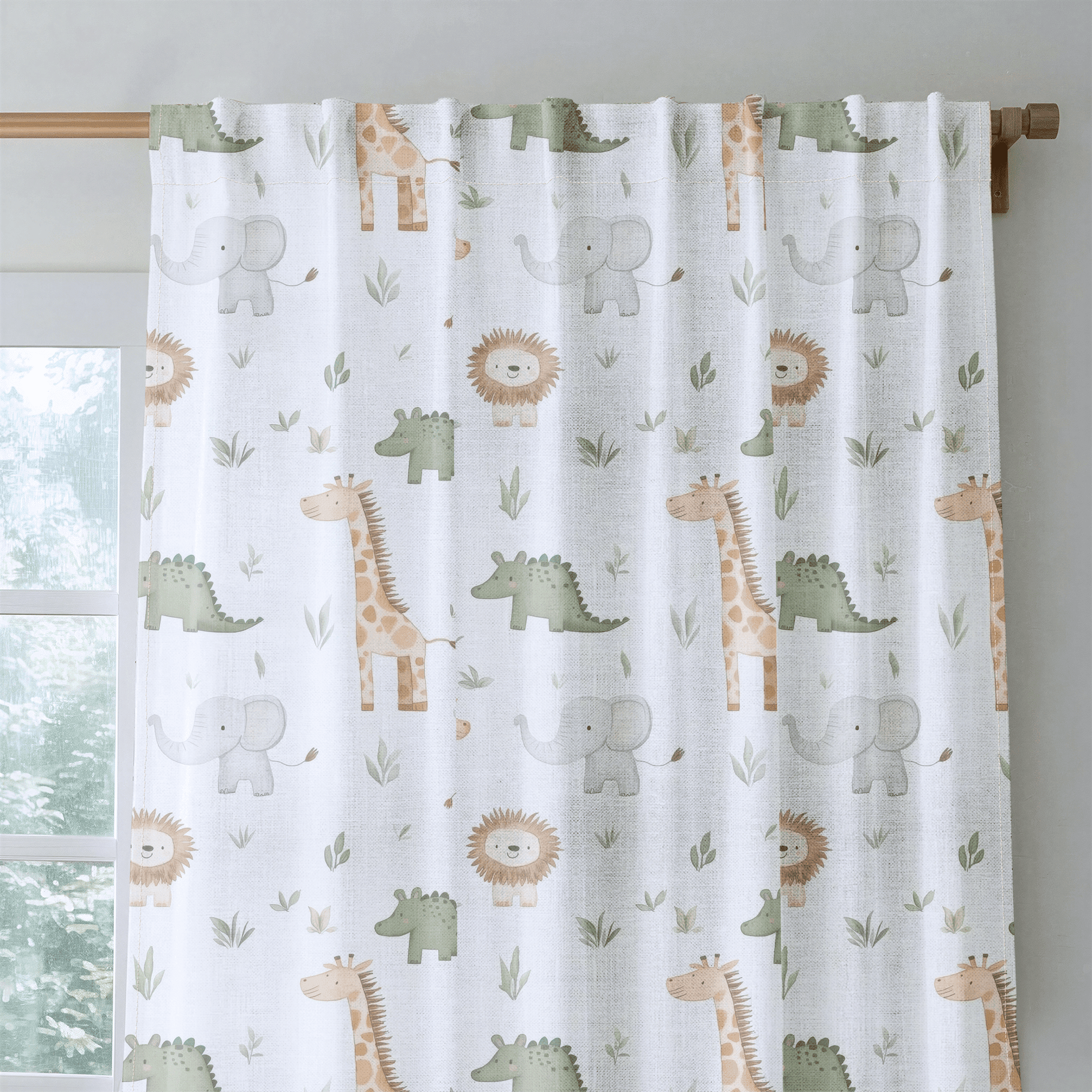 Jungle Friends - Drapery - Benton Lane Home - Lemon Park