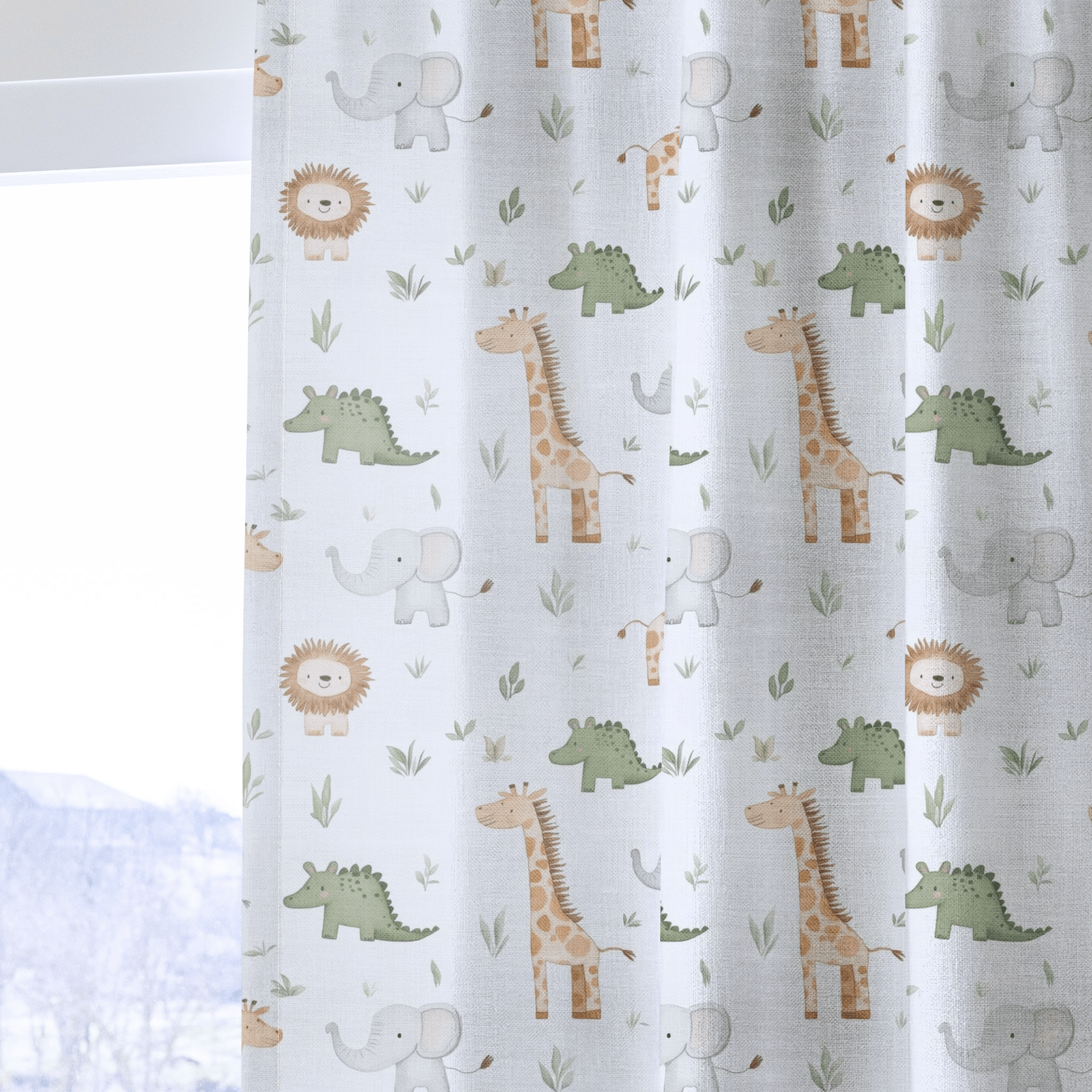 Jungle Friends - Drapery - Lemon Park