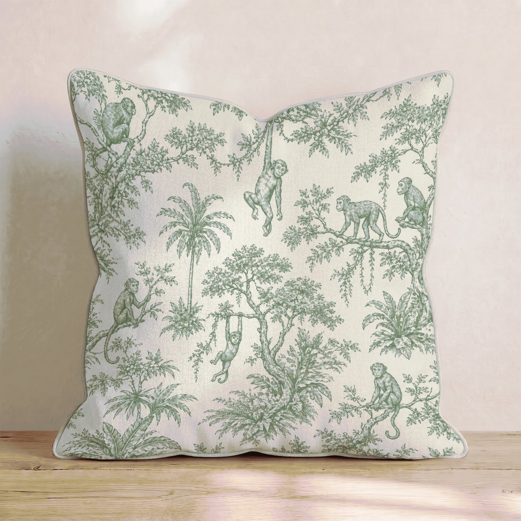 Jungle Monkeys Throw Pillow - Benton Lane Home - Hillcroft Home