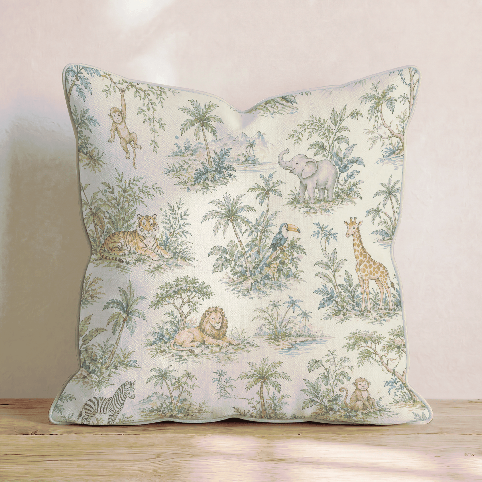 Jungle Toile Throw Pillow - Benton Lane Home - Hillcroft Home