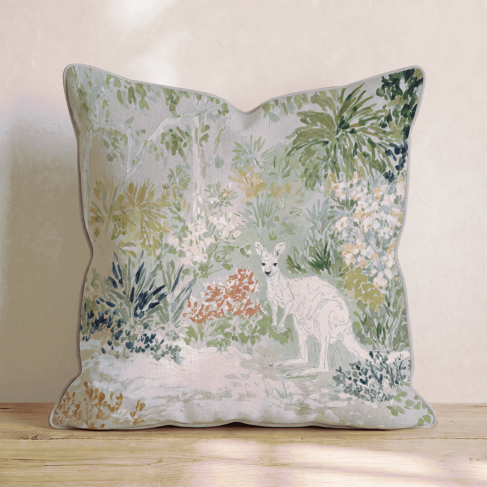 Kangaroo Forest Throw Pillow - Benton Lane Home - Hillcroft Home