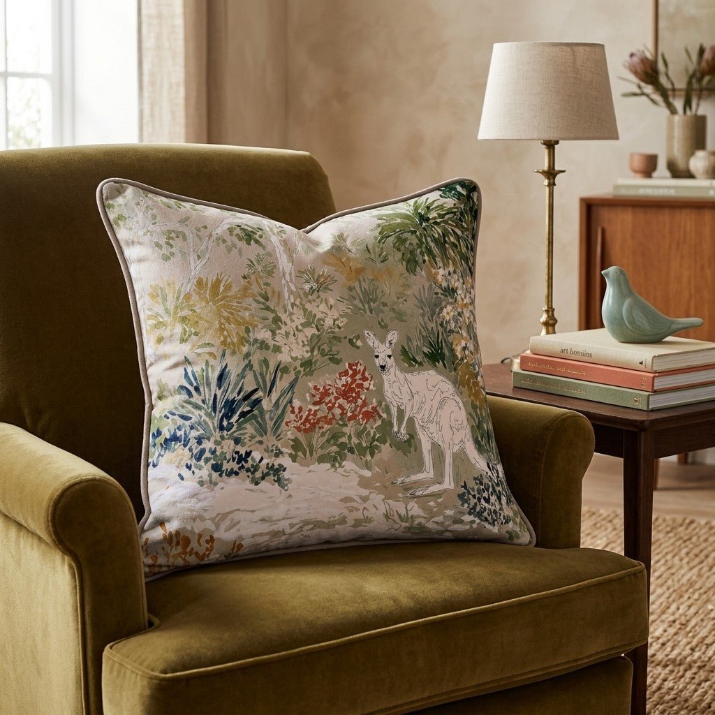 Kangaroo Forest Throw Pillow - Benton Lane Home - Hillcroft Home