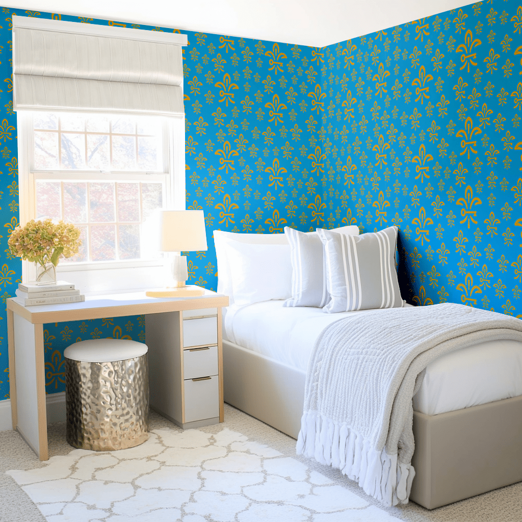 Kappa Gold Fleur Wallpaper - Benton Lane Home - Lemon Park