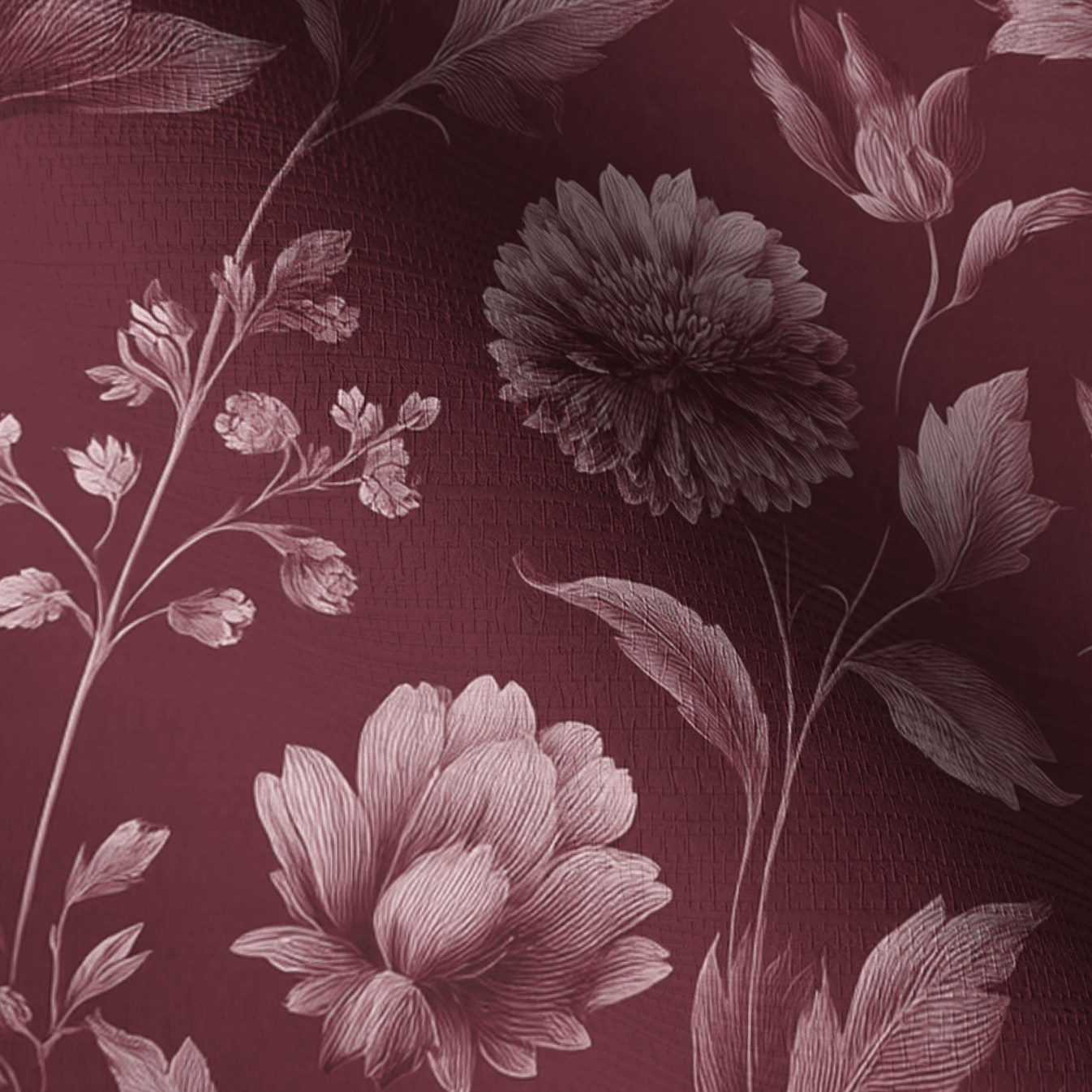 Kensington Bloom Faux Grasscloth Wallpaper - Painted Paper