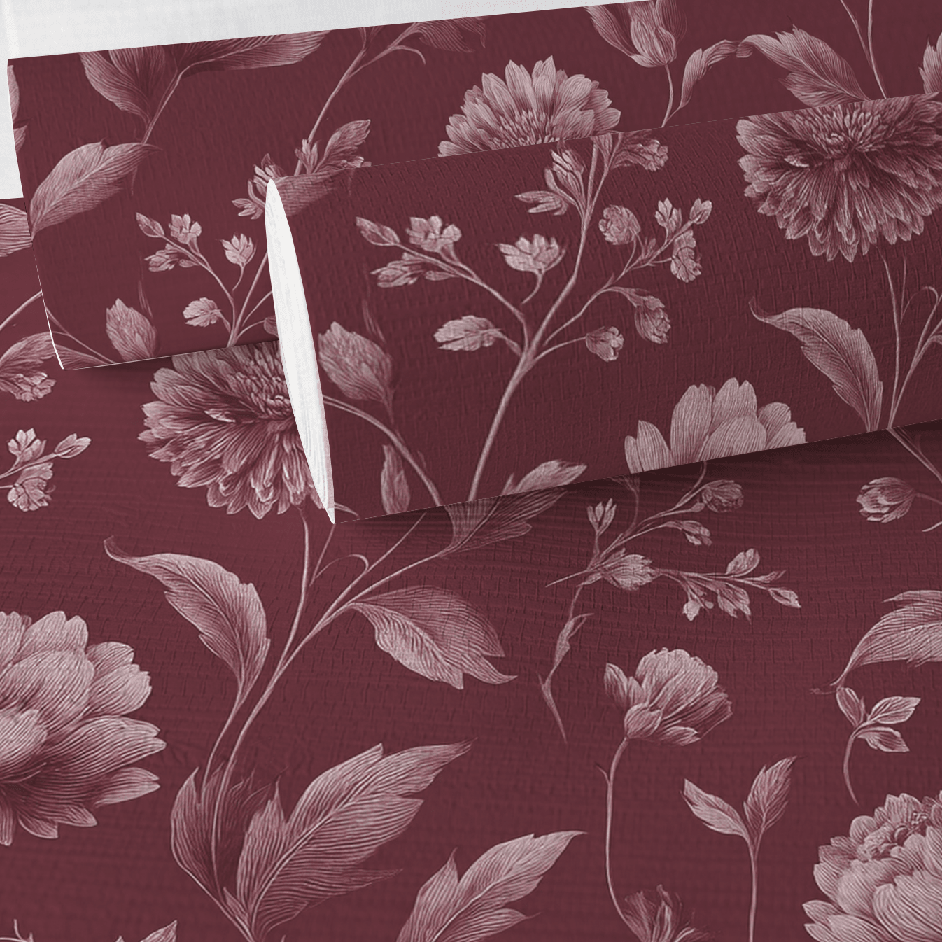 Kensington Bloom Faux Grasscloth Wallpaper - Painted Paper
